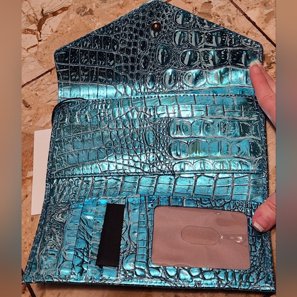 Brahmin Aqua Leather Wallet - Picture 4 of 5